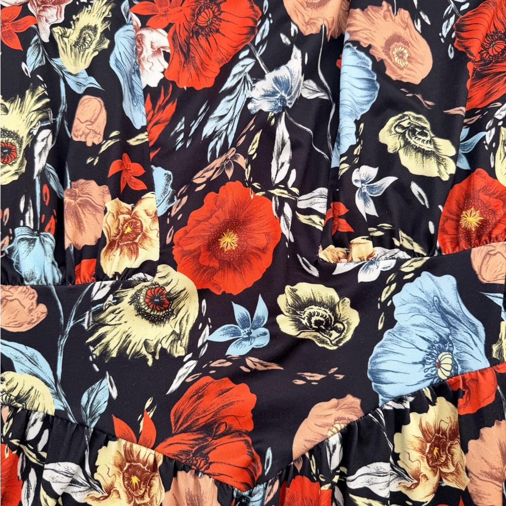 Zara Floral Long Sleeve Dress - Picture 5 of 10